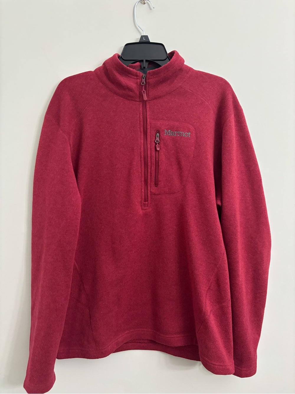 Marmot Men's Dark Red Half-Zip Fleece Pullover
